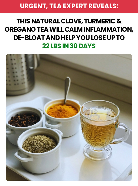Natural tea with clove, turmeric and oregano